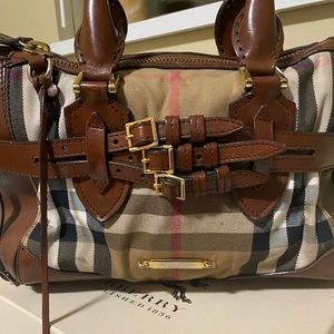 Collectors Burberry Lam skin Hobo Equestrian Purse
